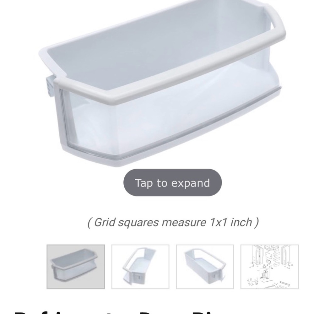LG Refrigerator Door Bin - White Part AAP73051504